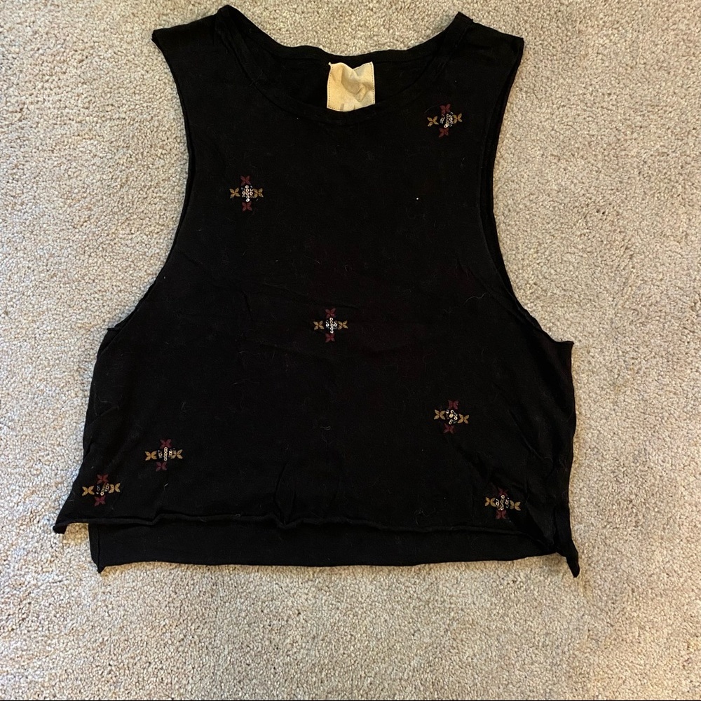 Chaser embroidered muscle tank